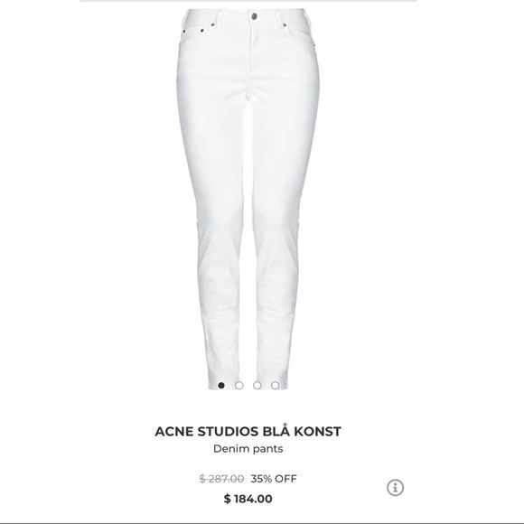 Women’s Acne Studios white jeans - size 29 - Picture 4 of 5